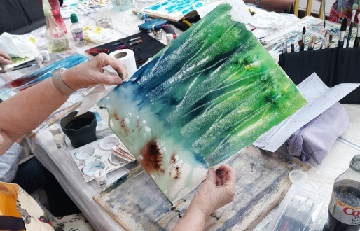 Cusworth Creates: Collage & Brusho