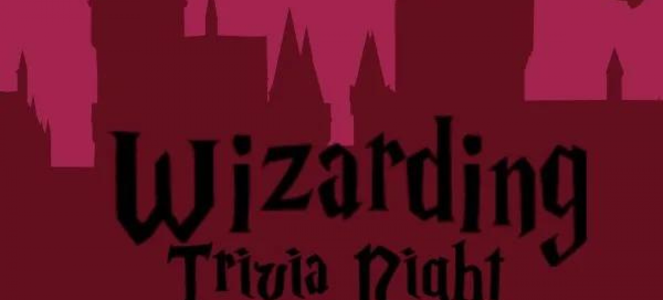 DGLAM Wizarding Trivia Night Advert showing text and castle