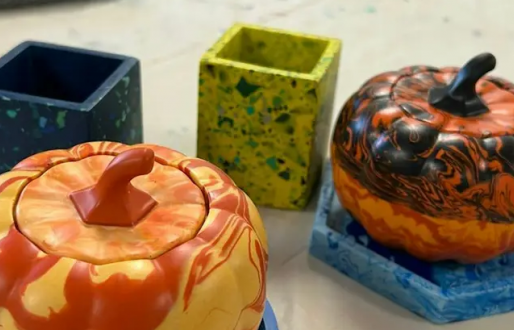 The Jesmonite Autumn Pumpkin Pot Workshop