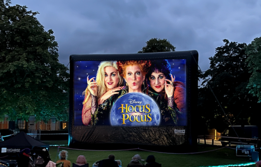 Halloween showing of Hocus Pocus on Doncaster's Outdoor cinema