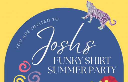 Josh's funky shirt summer party