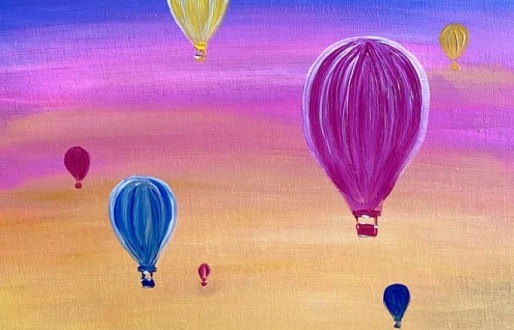 Pub Painting -  'Hot Air Balloon Adventure'